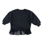Next sweater 5-6 years navy sequin moon and Jupiter pace themed design with tulle hem