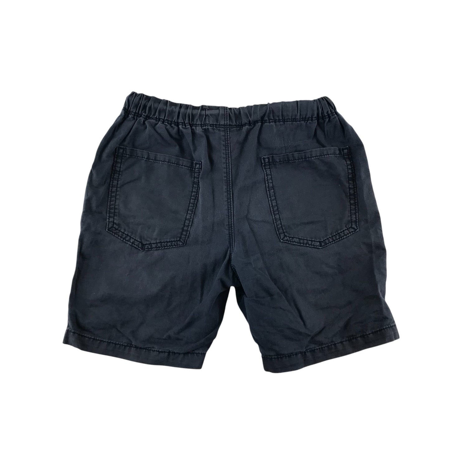 Next shorts 7-8 years navy plain elasticated waist cotton