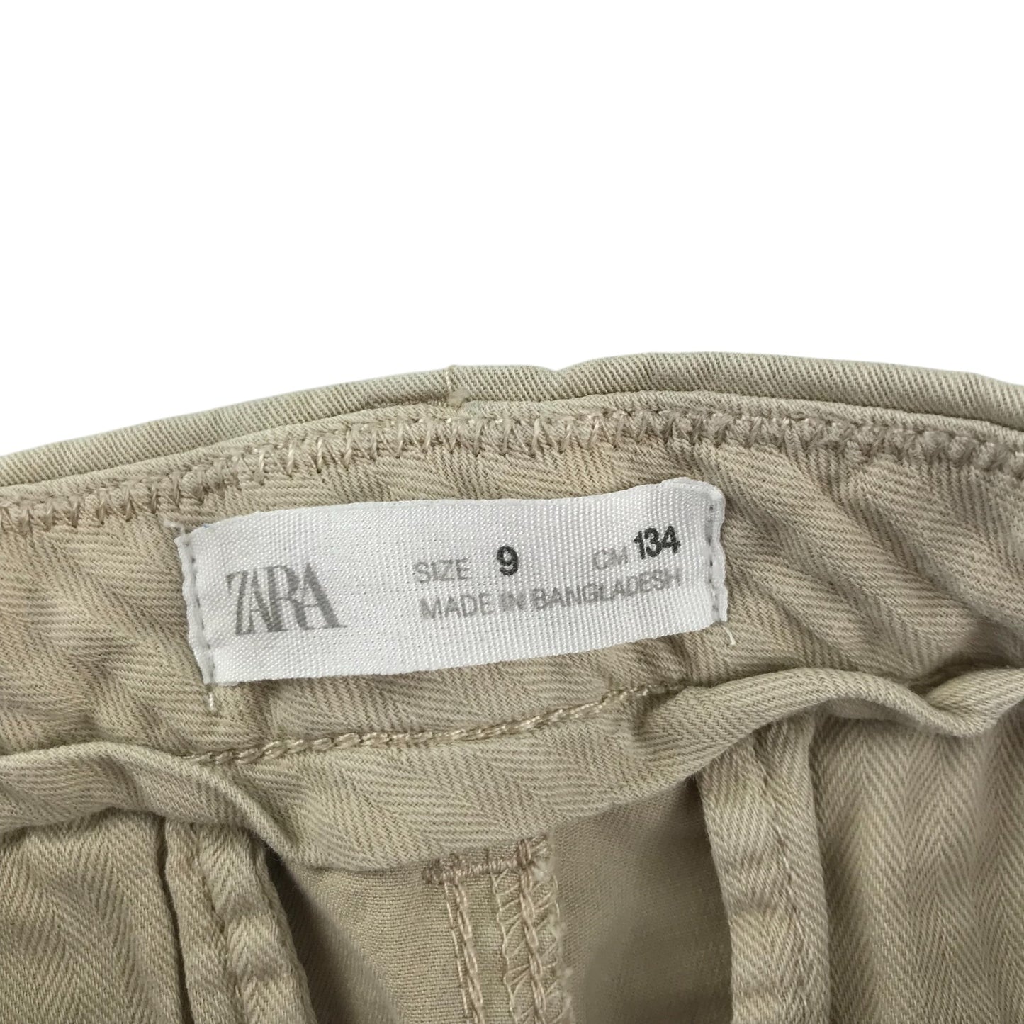 Zara shorts 8-9 years beige plain chino style