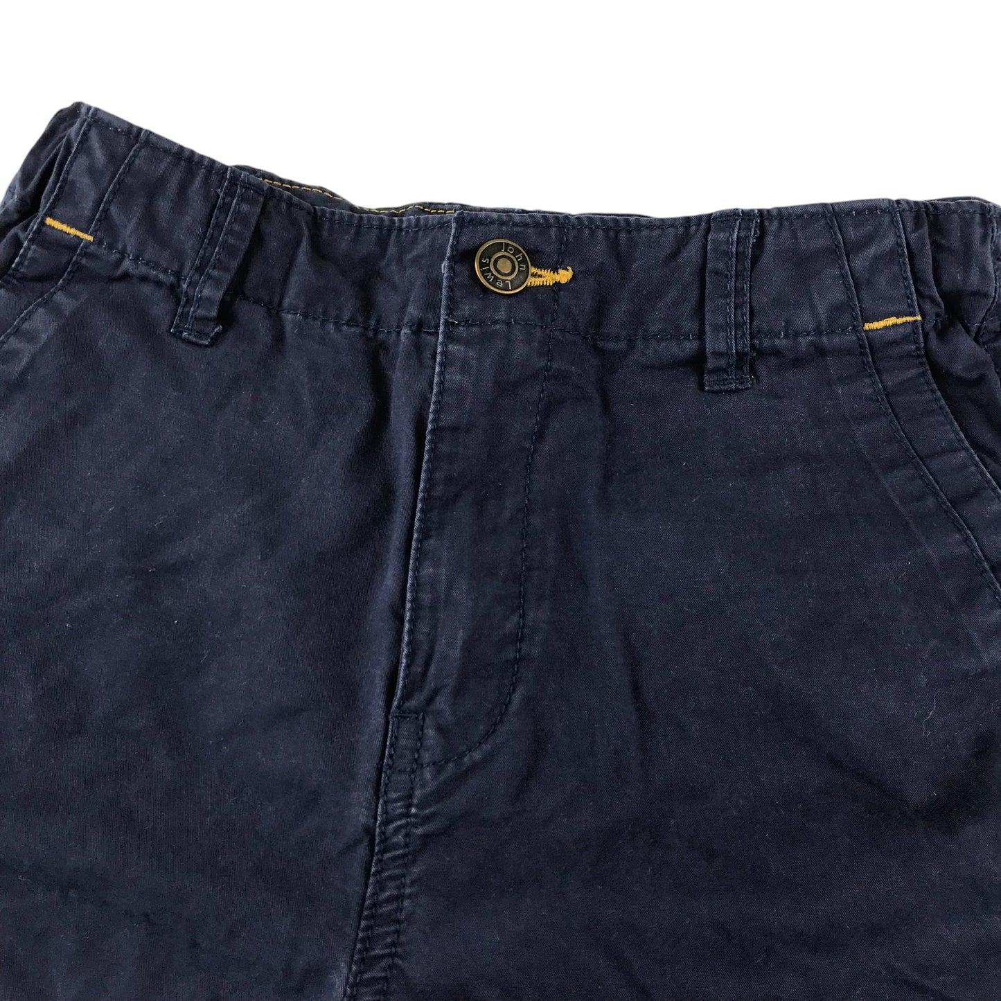 John Lewis shorts 9-10 years navy plain cargo style cotton