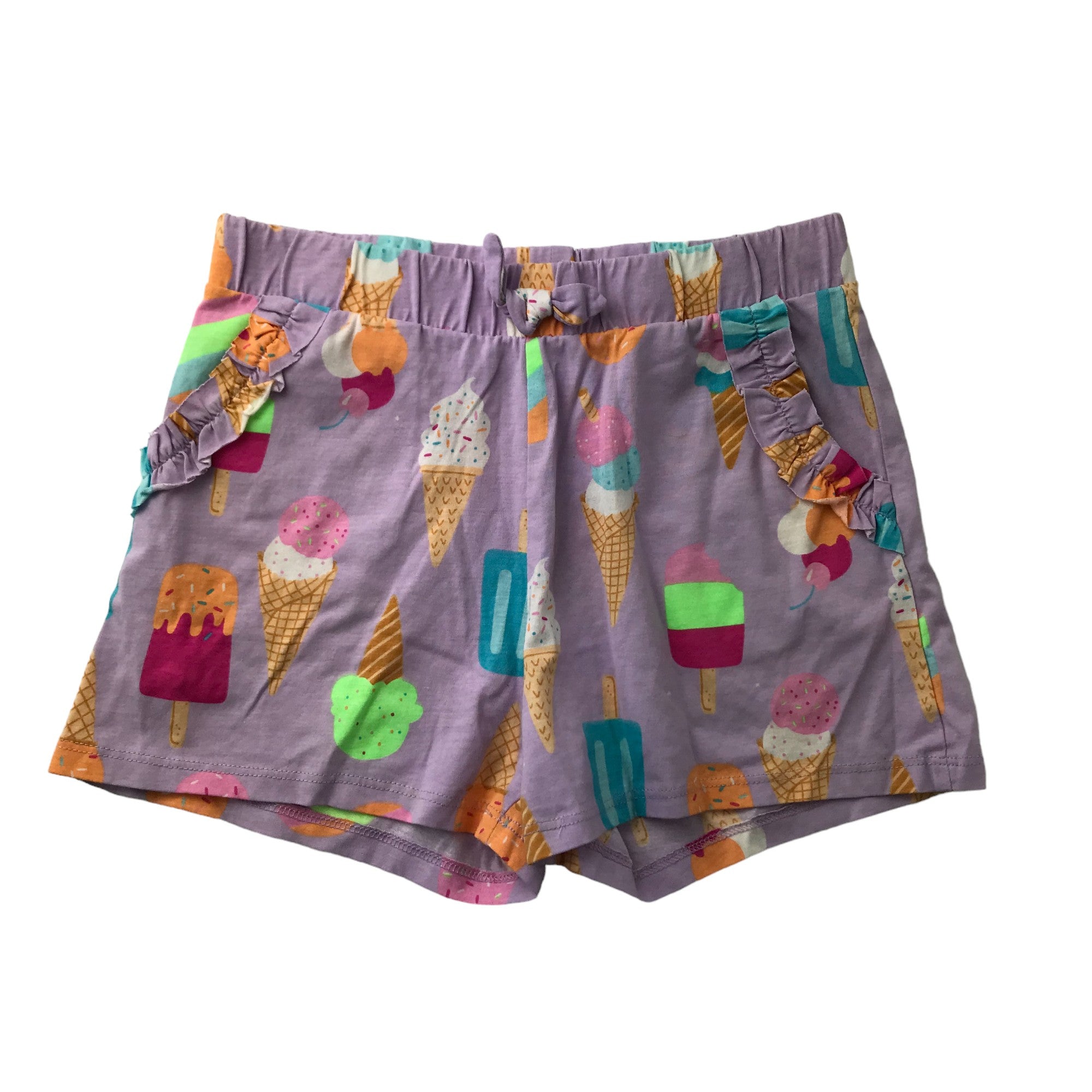 H M Shorts Age 9 Purple Ice Cream Pattern Cotton ApparelXchange CIC