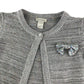 Monsoon cardigan 5-6 years grey bolero knitwear with sequin bowtie