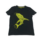 F&F t-shirt 8-9 years black with yellow shark graphic print cotton