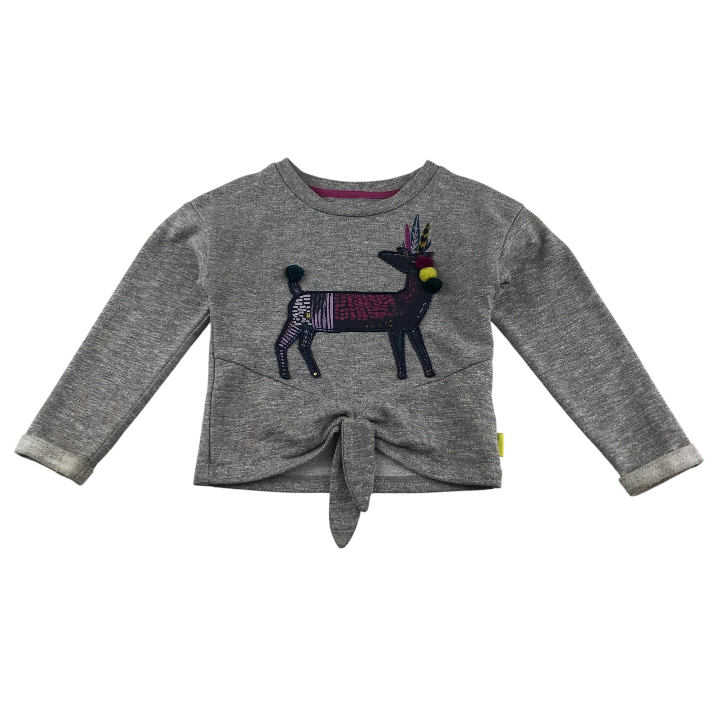 White stuff sweater 5-6 years grey graphic design