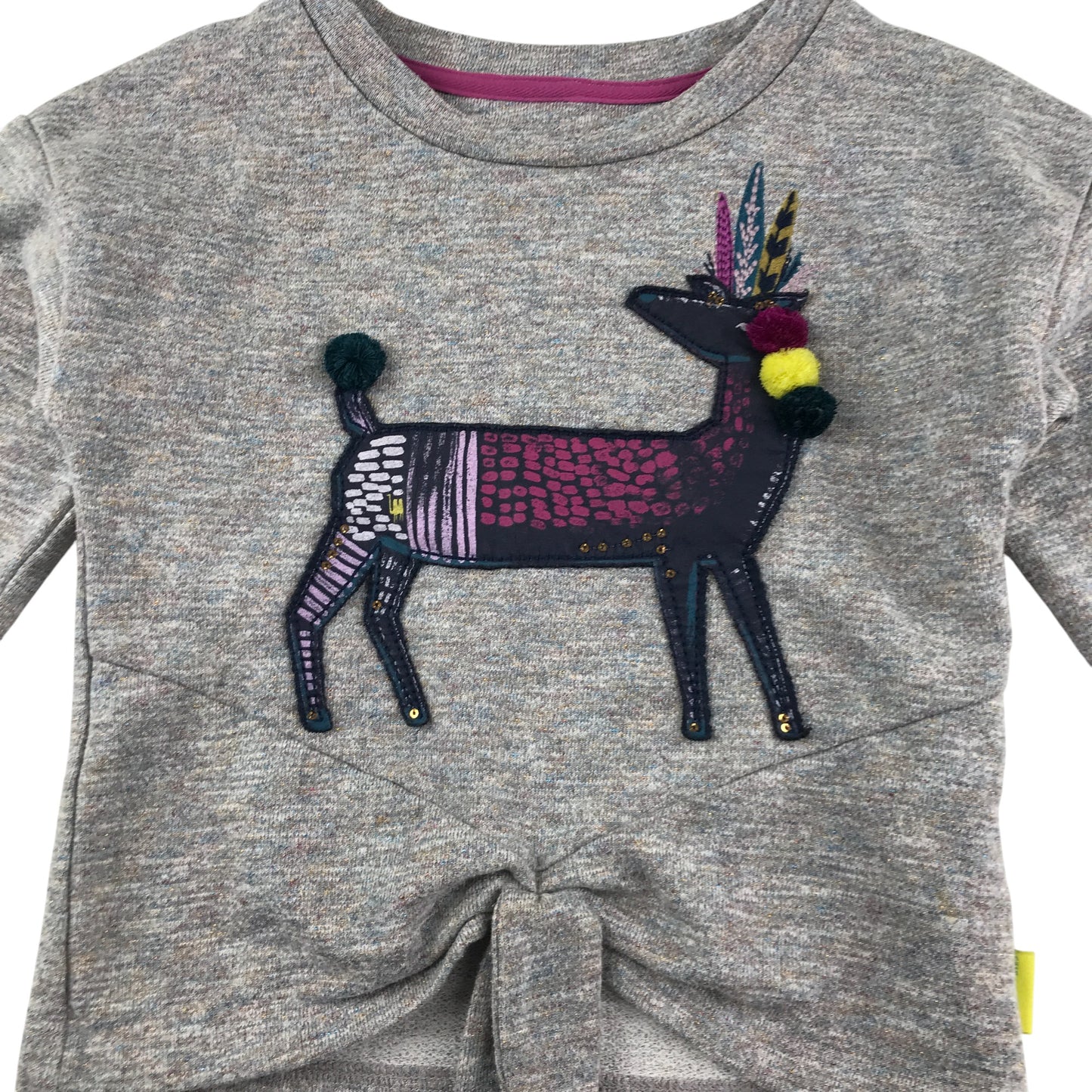 White stuff sweater 5-6 years grey graphic design