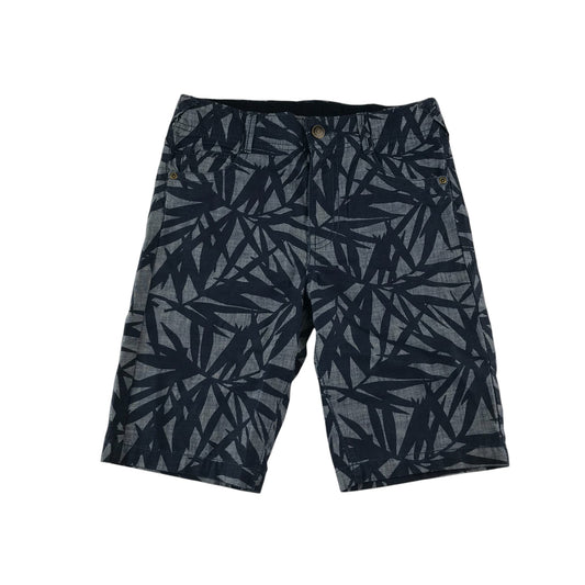 John Lewis shorts 10-11 years navy and grey graphic design floral cotton