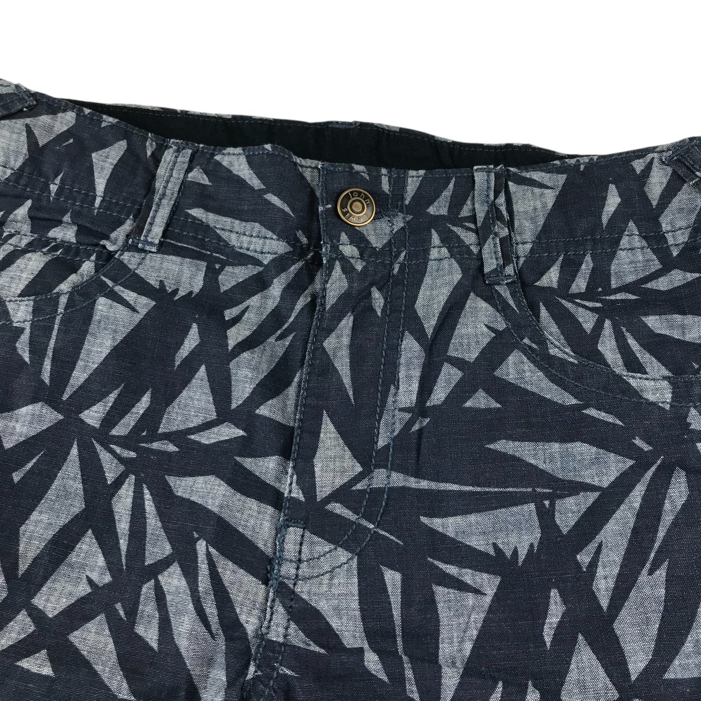 John Lewis shorts 10-11 years navy and grey graphic design floral cotton