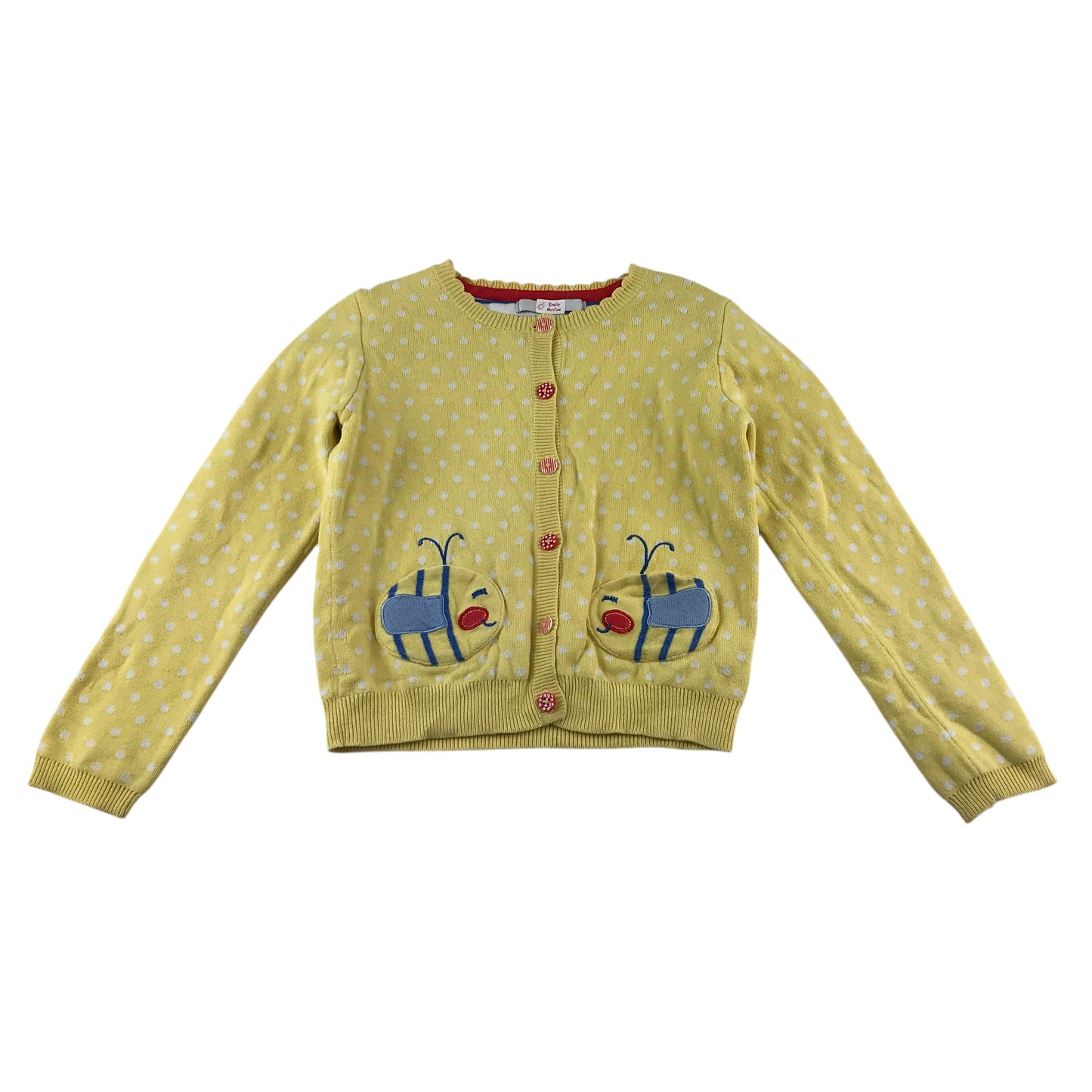 George cardigan 5-6 years yellow round neckline style floral print knitwear cotton