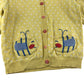 George cardigan 5-6 years yellow round neckline style floral print knitwear cotton