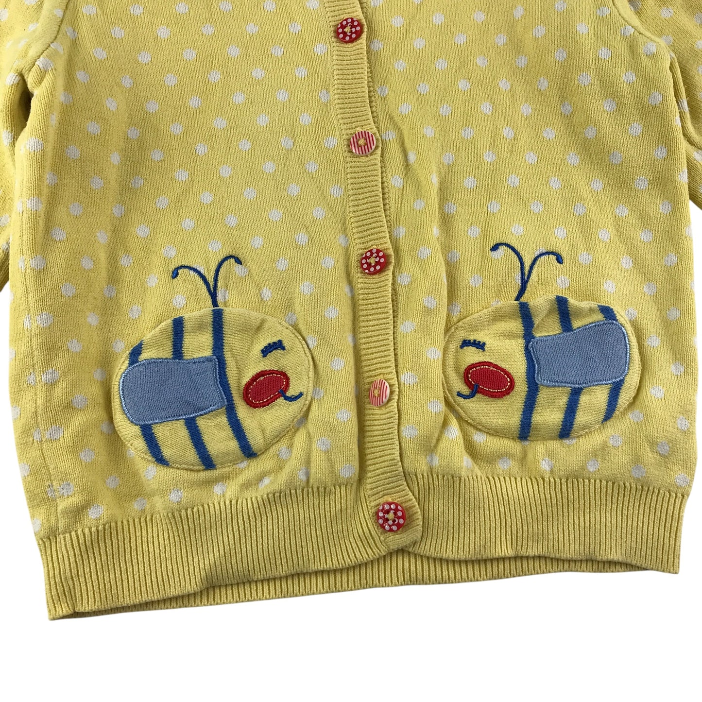 George cardigan 5-6 years yellow round neckline style floral print knitwear cotton