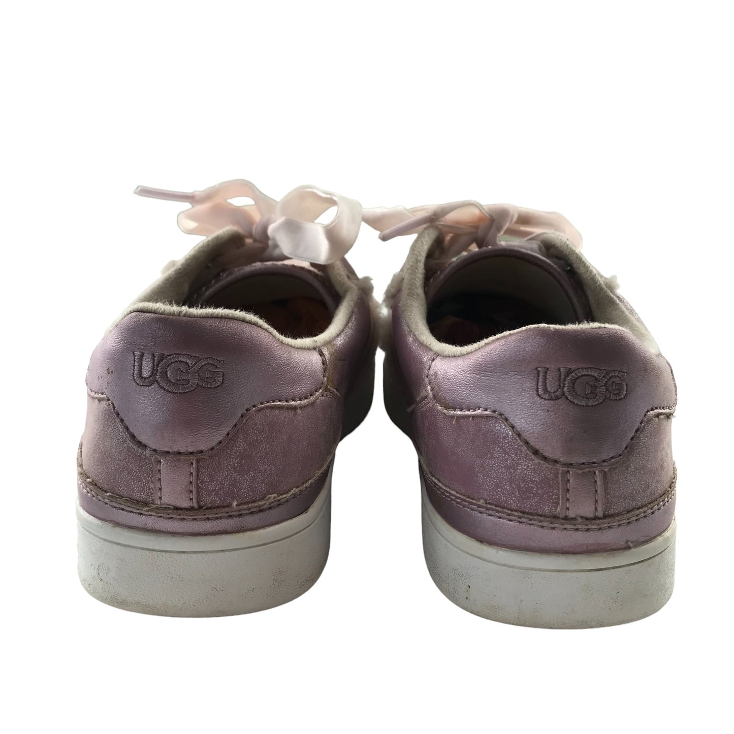 UGG Alanna trainers shoe size UK 5 pink shimmer leather with laces