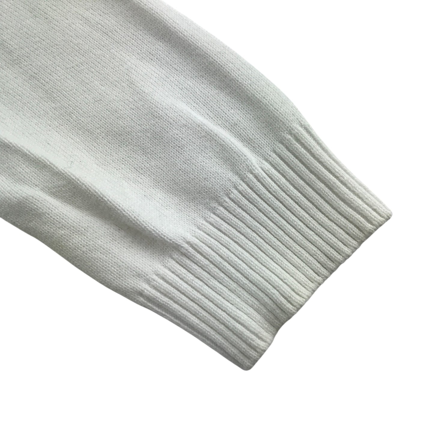 Nutmeg cardigan 5-6 years white round neckline floral detail cotton