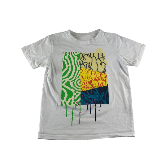 NJscreenprints T-shirt 9-10 years white graphic design