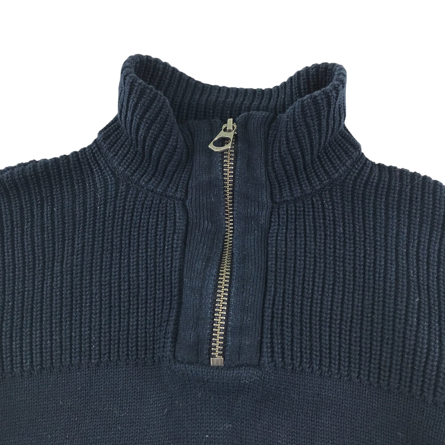 Zara jumper 6-7 years navy quarter zipper knitwear cotton
