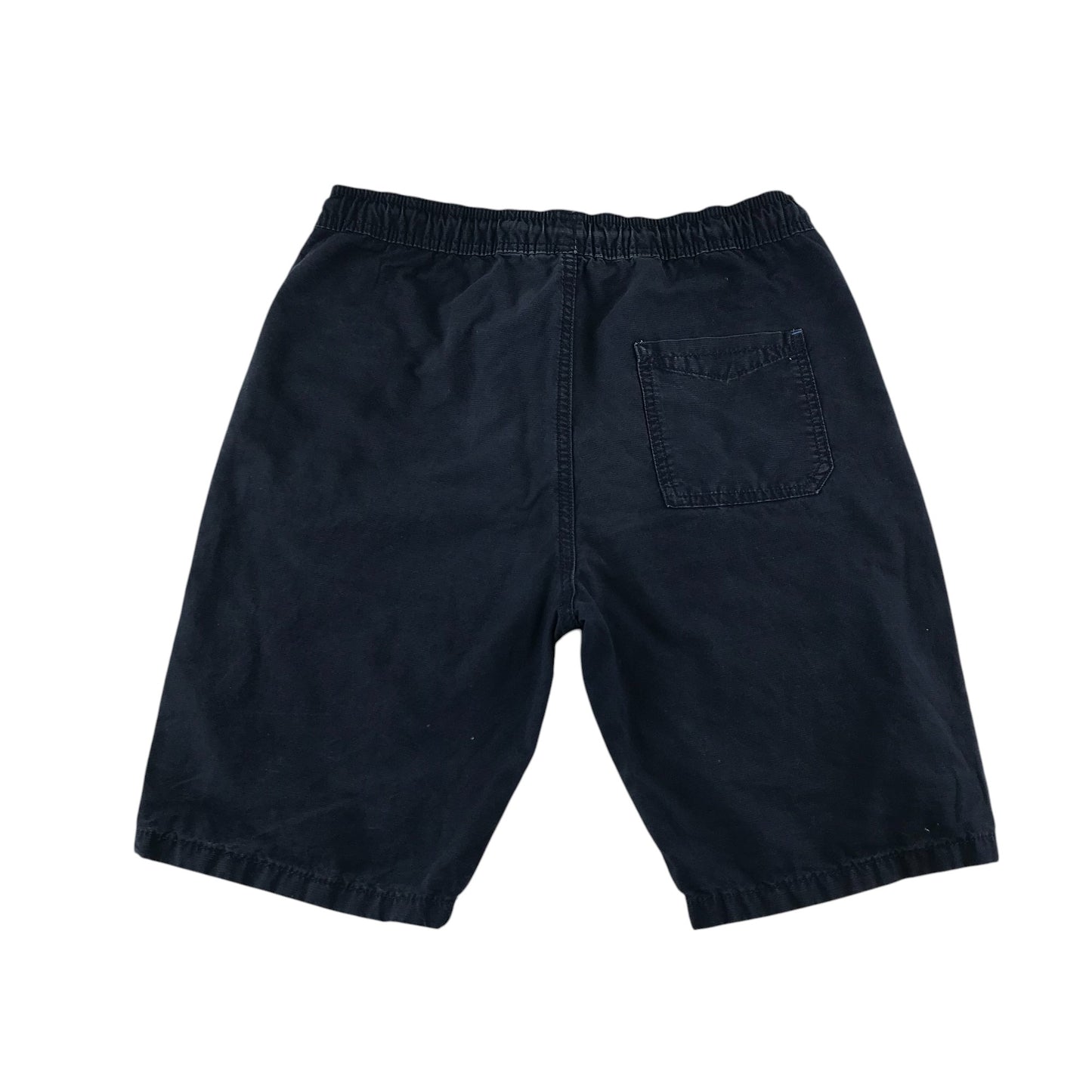 M&S shorts 13-14 years navy plain elasticated waist cotton