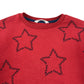 M&S sweater 6-7 years red starry graphic print