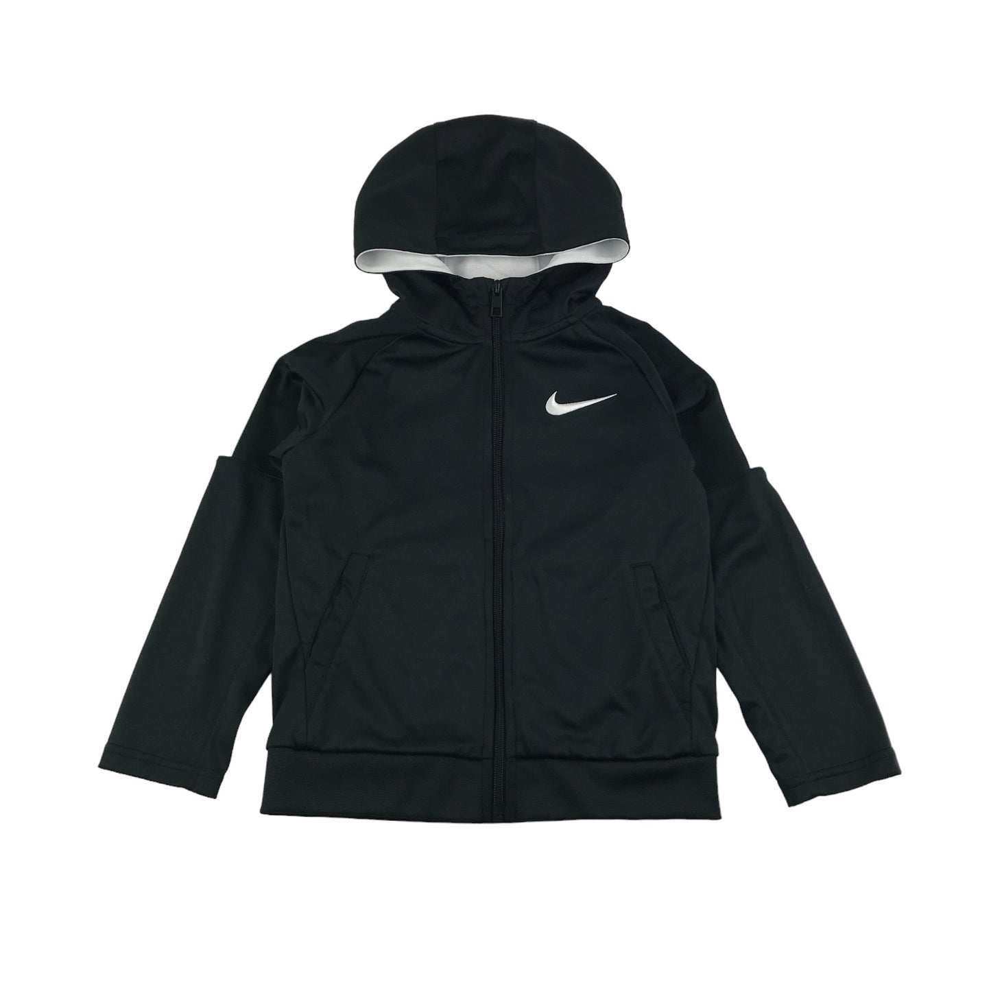 Nike Hoodie Age 6 Black Full Zipper Sporty