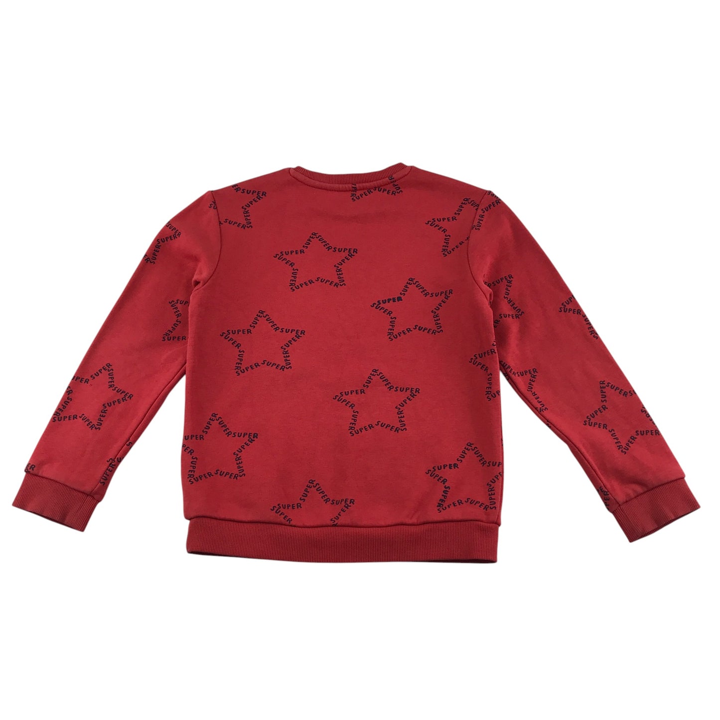M&S sweater 6-7 years red starry graphic print