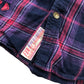 Next Shirt 7-8 Years Navy and Pink Checked Button-Up Cotton