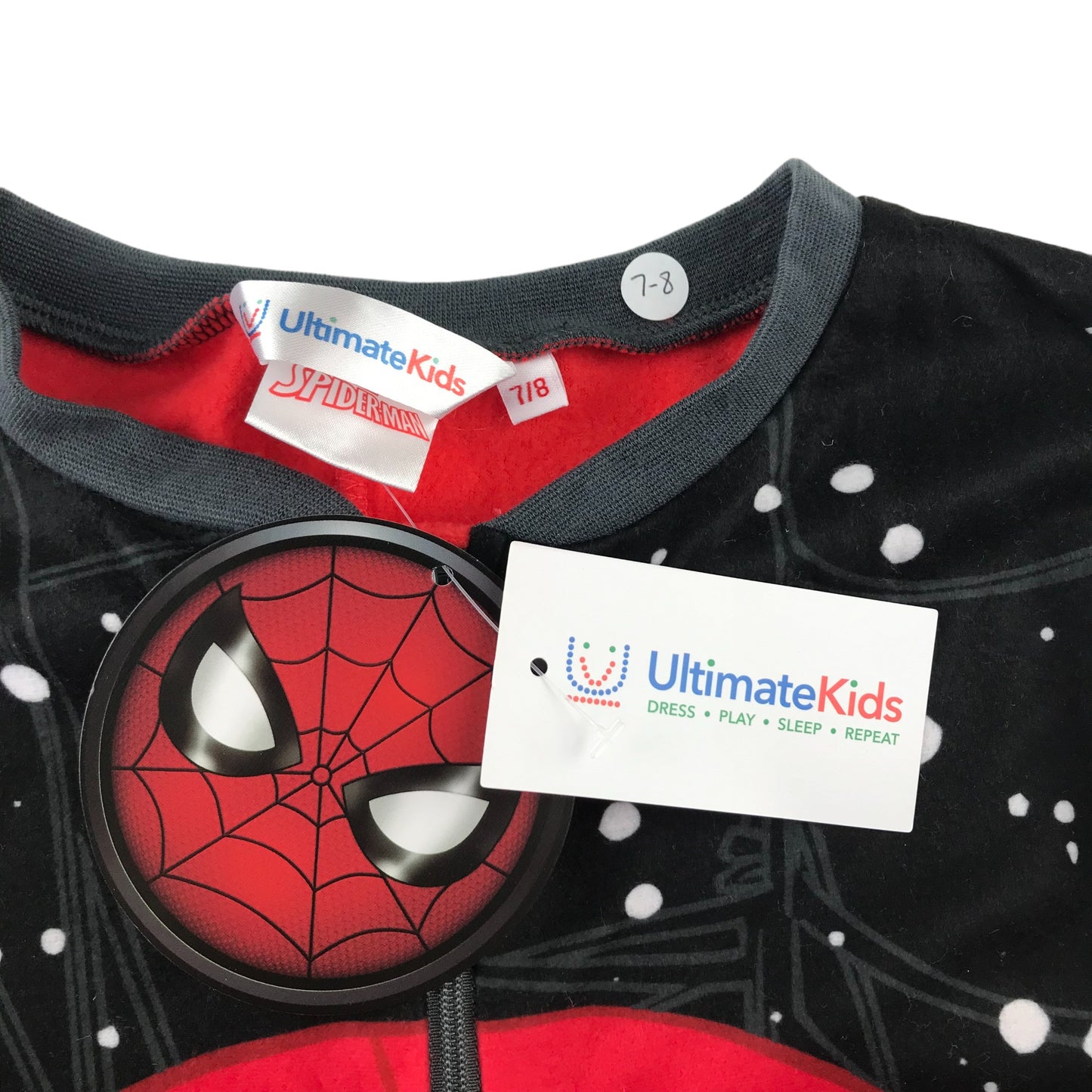 Ultimate Kids onesie 7-8 years red Spiderman loungewear