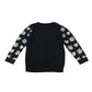 Young Dimension jumper 6-7 years black with white cat graphic print