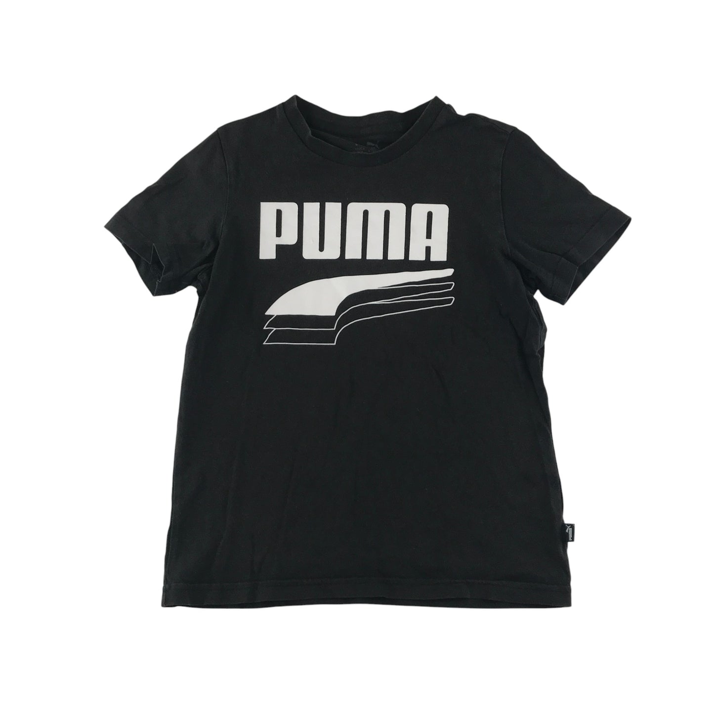 Puma t-shirt 9-10 years black large logo graphic design