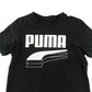 Puma t-shirt 9-10 years black large logo graphic design