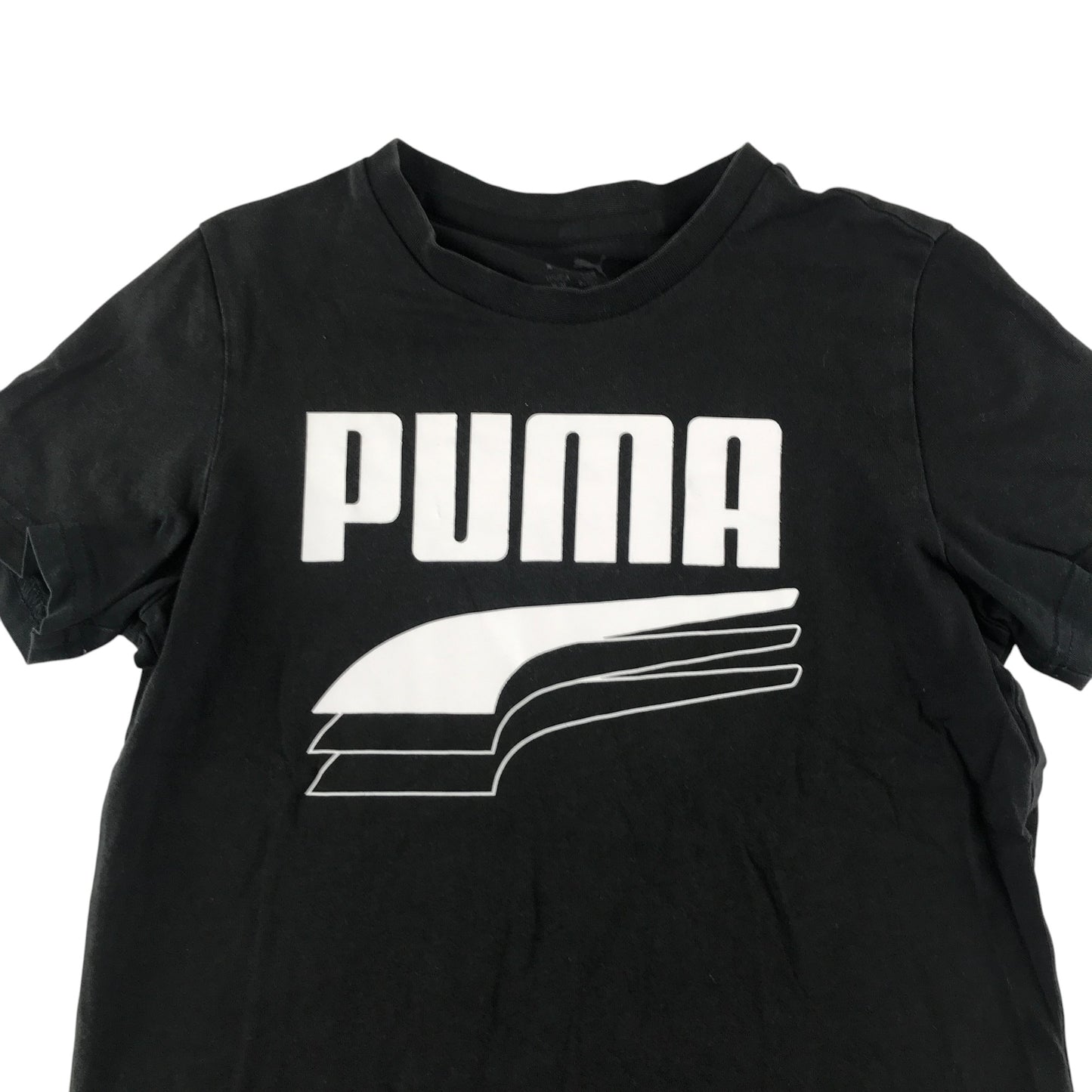 Puma t-shirt 9-10 years black large logo graphic design