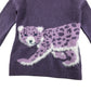 Fatface jumper 7-8 years purple animal graphic wool-mix
