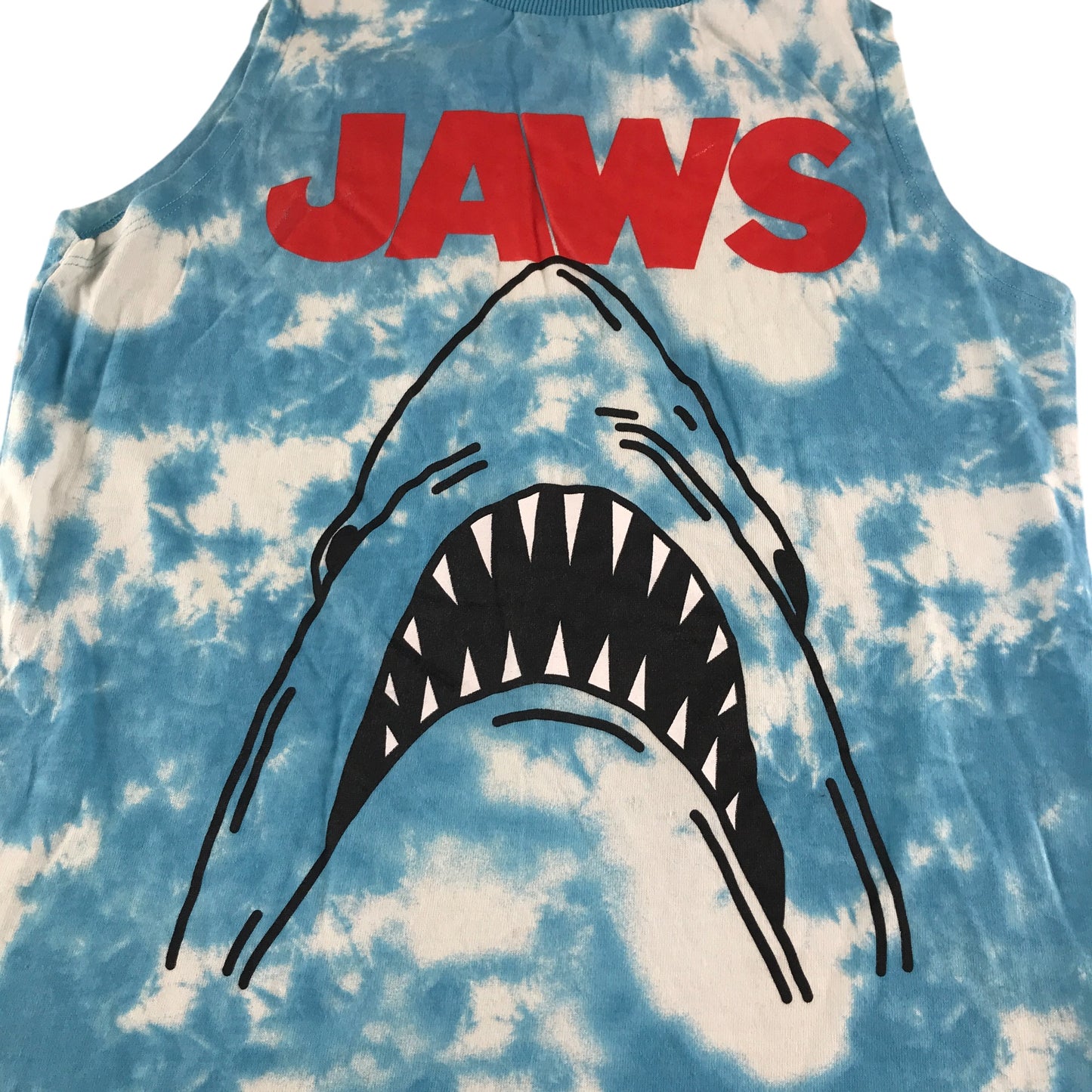 Next t-shirt 9-10 years blue and white Jaws graphic design