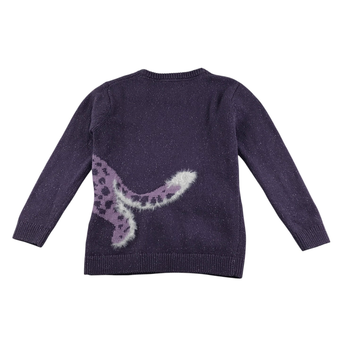 Fatface jumper 7-8 years purple animal graphic wool-mix
