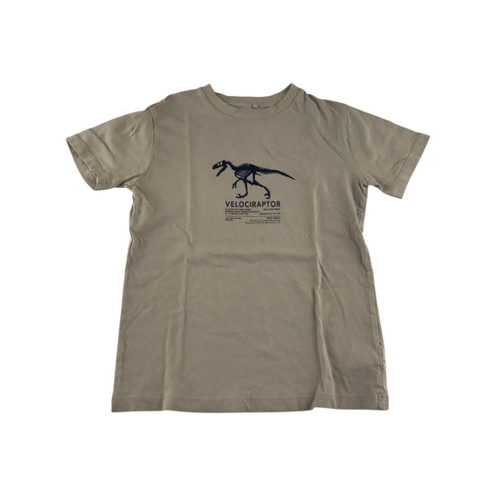 Next t-shirt 9-10 years grey velociraptor graphic design cotton