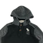 Abercrombie Hoodie Age 7 Black and Grey Panelled Pullover with button up neck