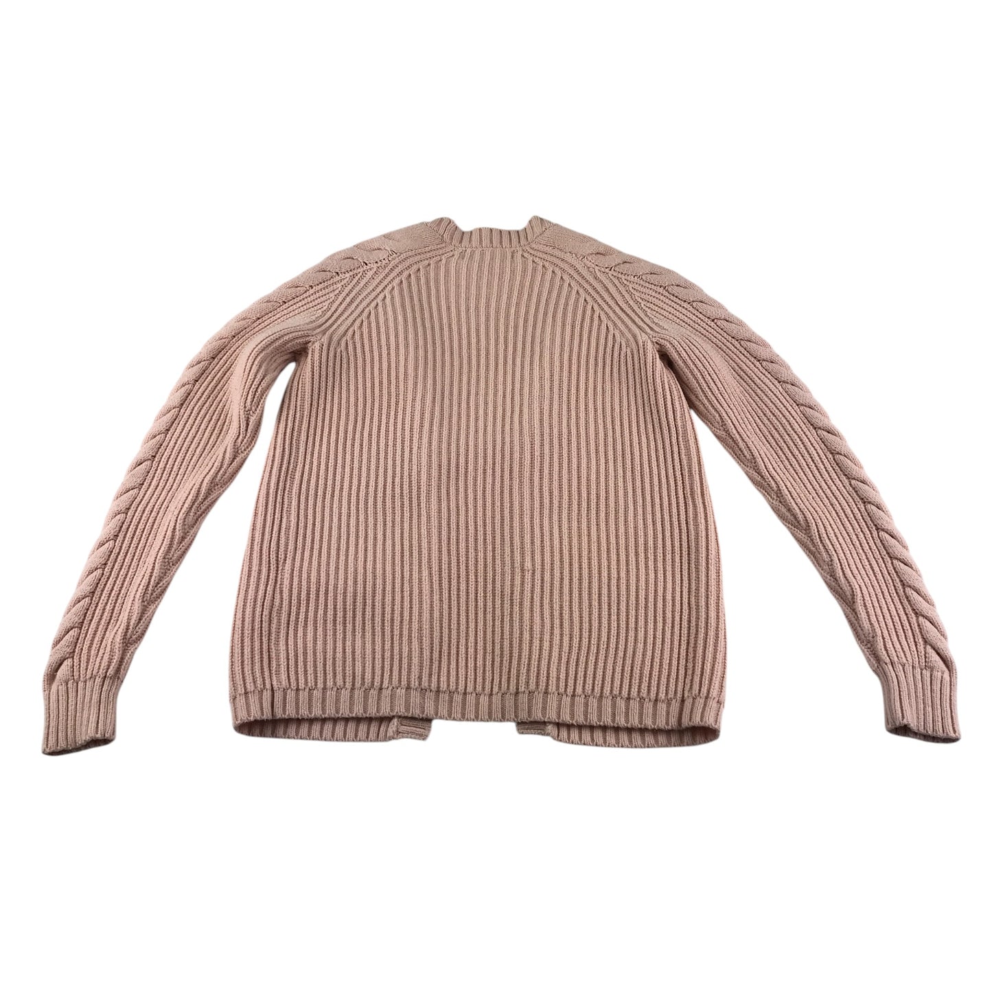 Lipsy London cardigan 7-8 years pink ribbed cable knit arm design