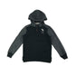 Abercrombie Hoodie Age 7 Black and Grey Panelled Pullover with button up neck