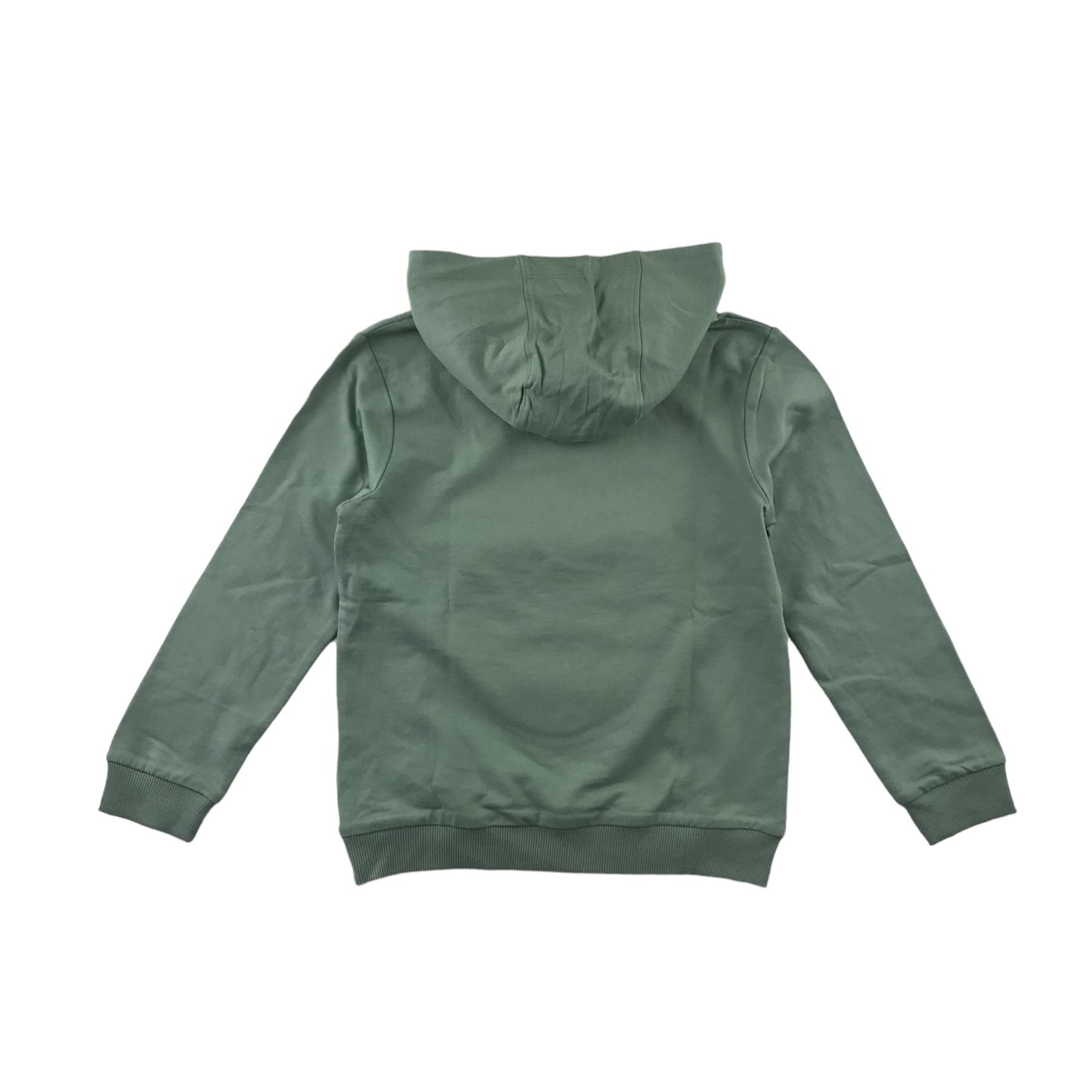 Monsoon hoodie 7-8 years dusty green bear embroidery pullover cotton