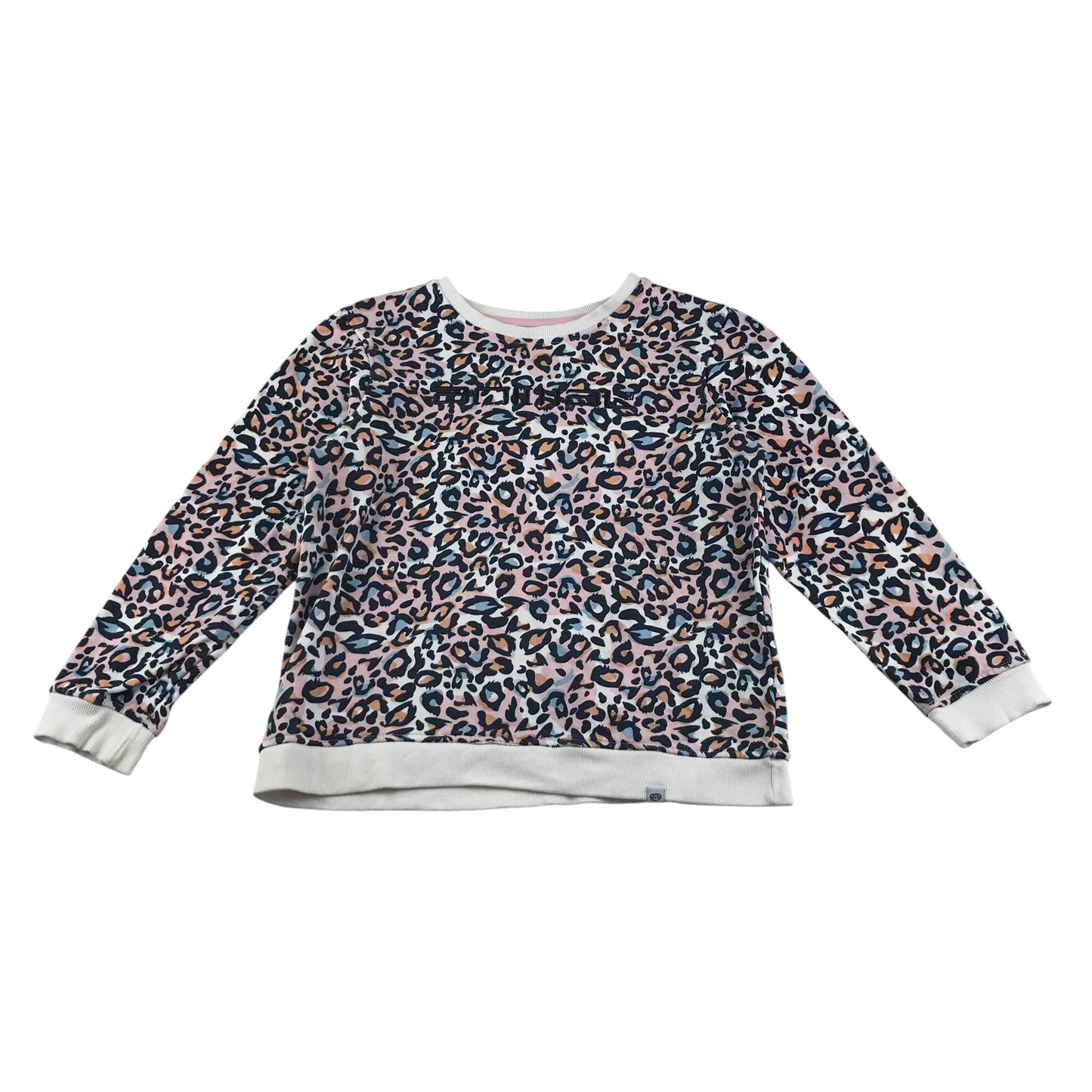 Animal sweater 9-10 years multicolour leopard print with logo cotton