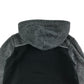 Abercrombie Hoodie Age 7 Black and Grey Panelled Pullover with button up neck