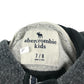 Abercrombie Hoodie Age 7 Black and Grey Panelled Pullover with button up neck