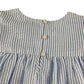 Primark blouse 4-5 years blue and white stripy flared long sleeve