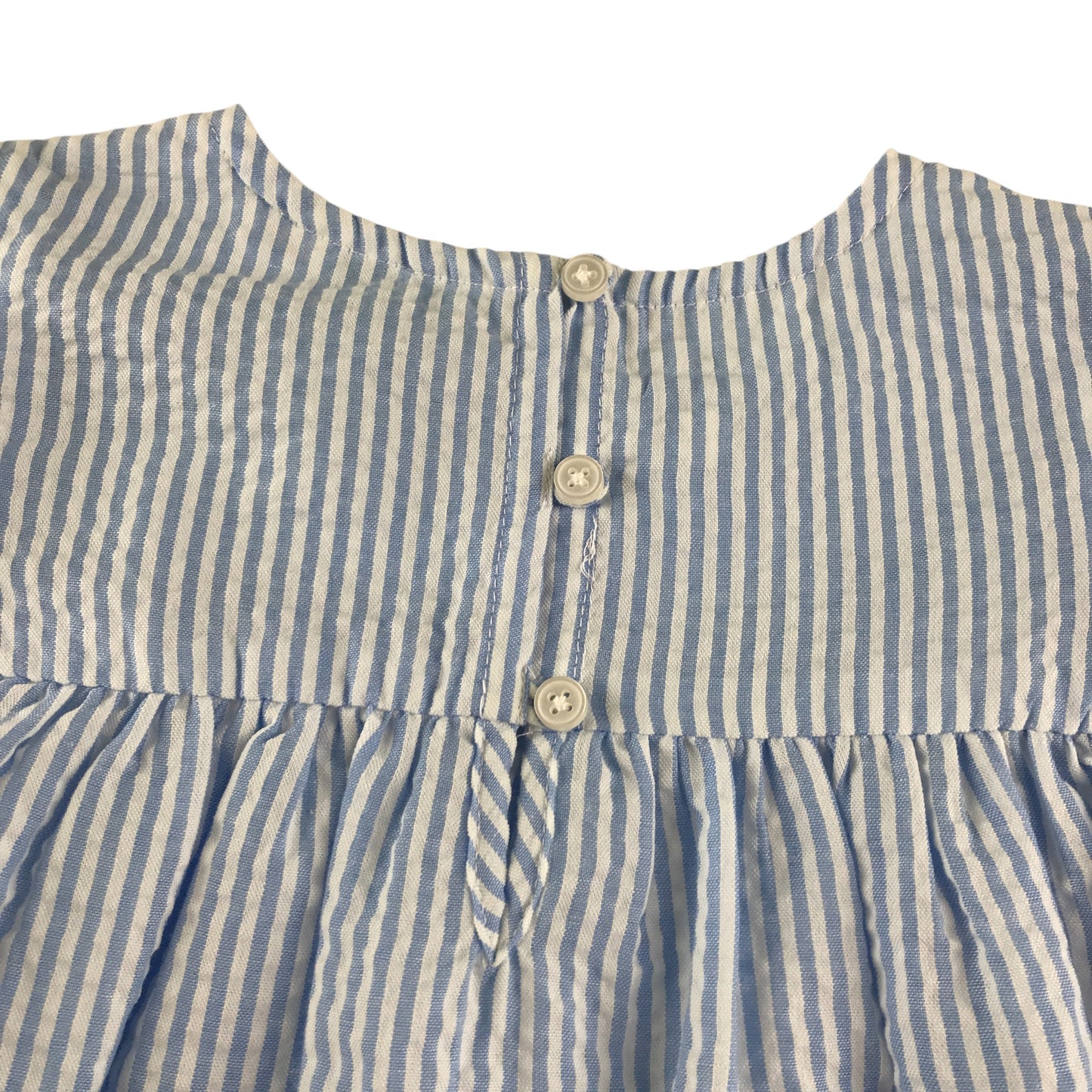 Primark blouse 4-5 years blue and white stripy flared long sleeve