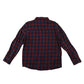 Mango Shirt 7-8 Years Red and Black Checked Button-Up with Front Pocket Cotton