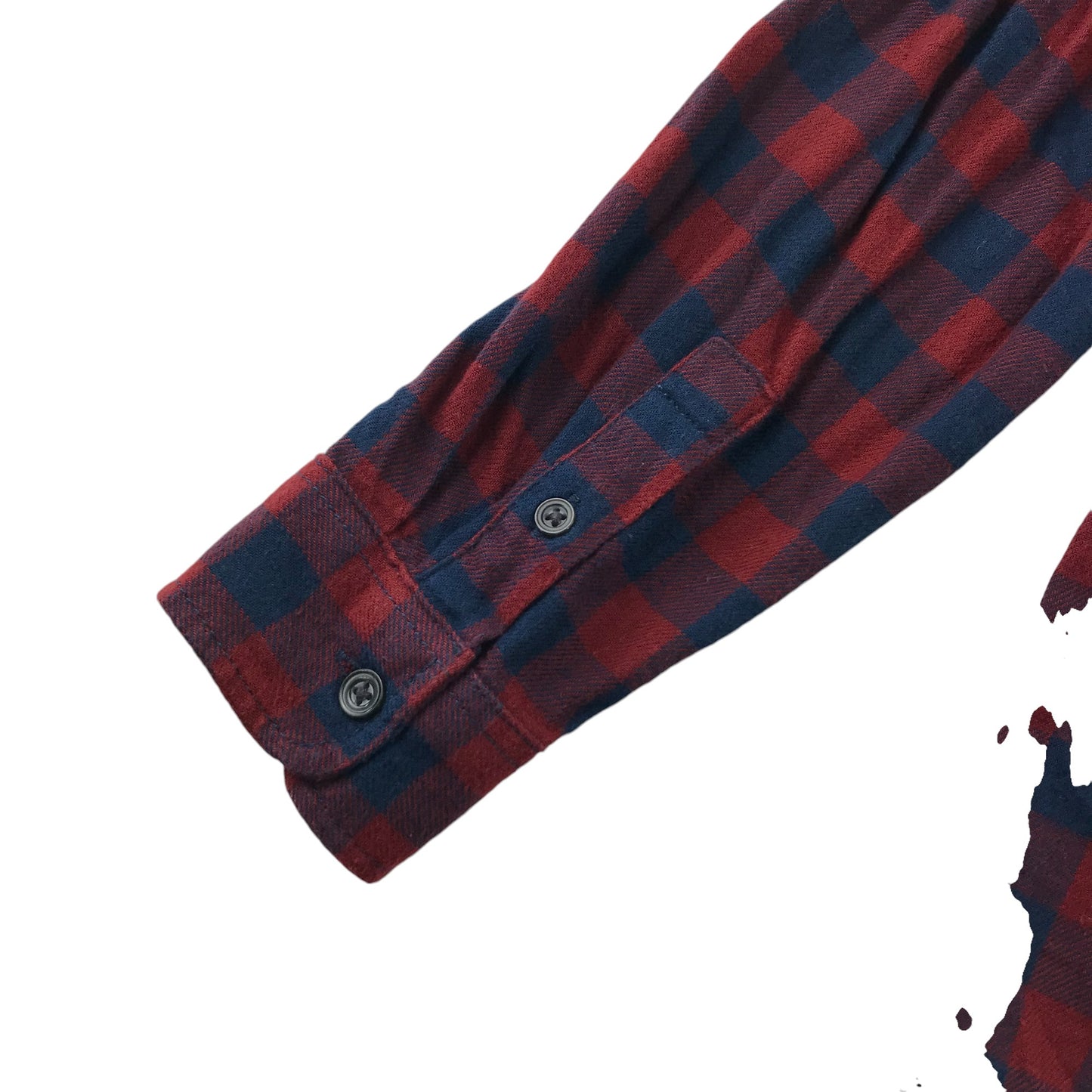 Mango Shirt 7-8 Years Red and Black Checked Button-Up with Front Pocket Cotton