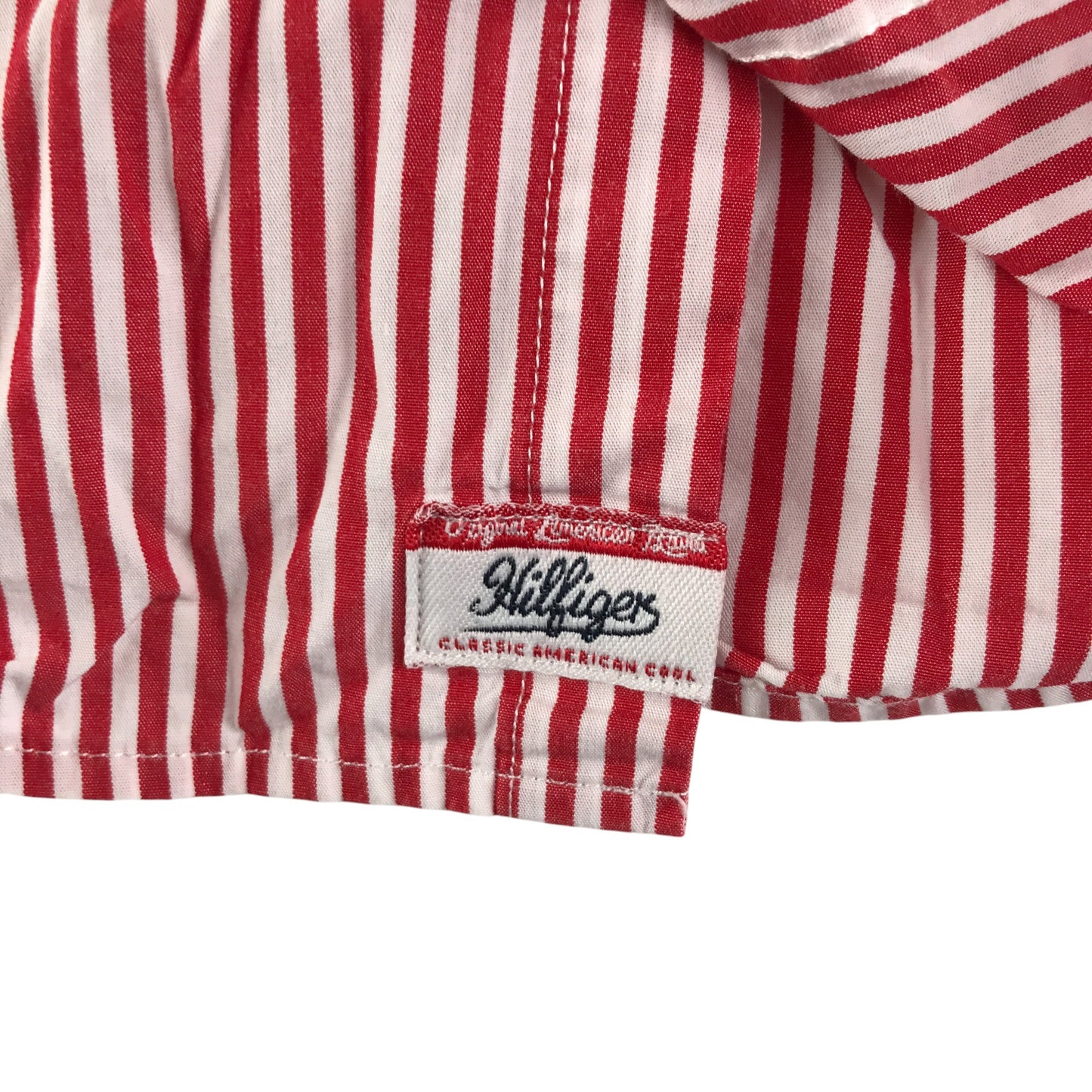 Tommy Hilfiger shirt 4-5 years red and white stripy button up cotton
