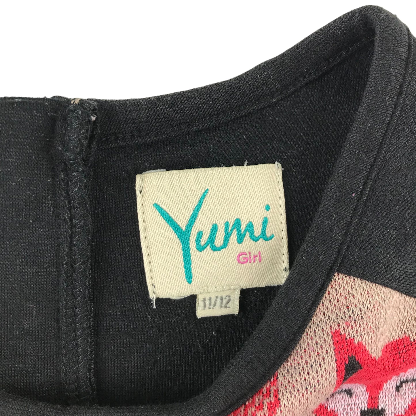 Yumi Dress Age 11 Brown Fox and Love Heart Print Design