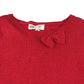 H&M jumper 9-10 years red plain with neckline bowtie knitwear