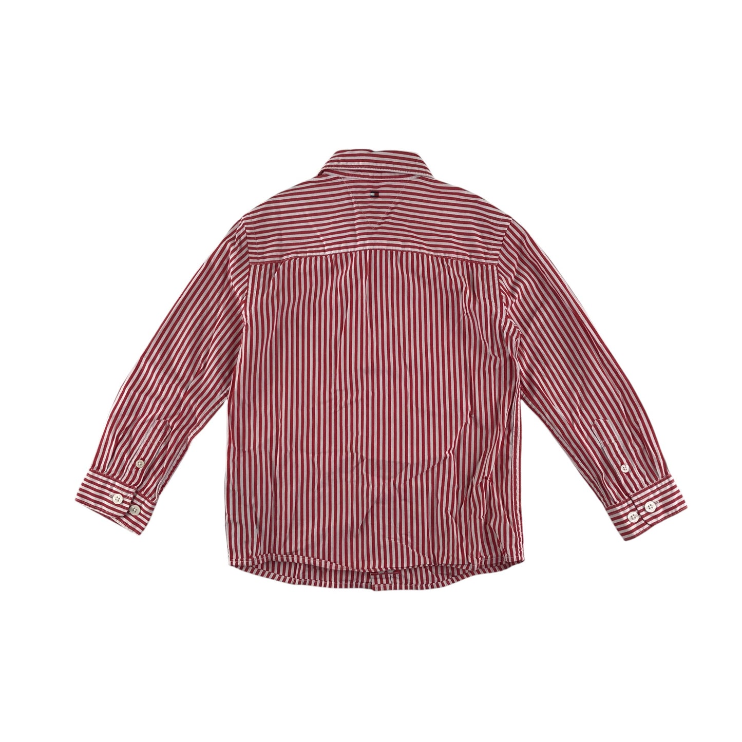 Tommy Hilfiger shirt 4-5 years red and white stripy button up cotton