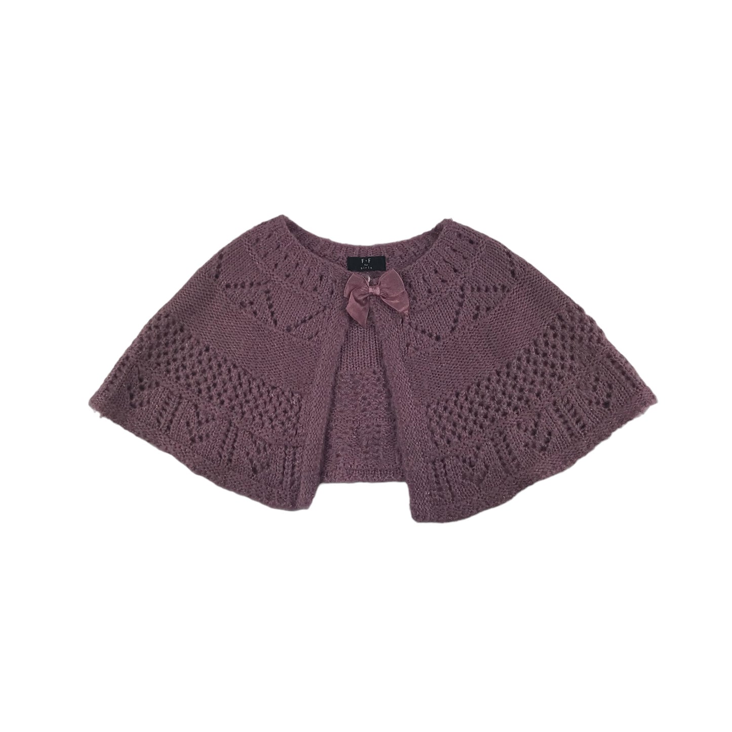 Florence + Fred Shoulder Cape Age 5 Lilac Knitted Pattern