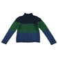 Boden jumper 8-9 years navy green and blue panelled cable knitwear wool-mix