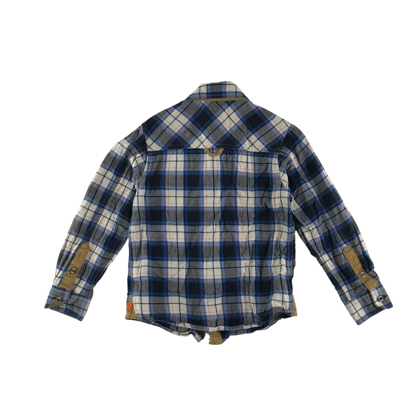 Timberland shirt 5-6 years navy and mustard check pattern cotton